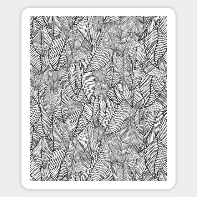 Black Feather Angle Wings Print Sticker by Auto-Prints